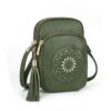 GLITZALL Sac à bandoulière pour femme en petit format, multi-poches et avec pompon | Poche pour téléphone portable