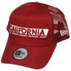 【New Era + California A Frame Adjustable Trucker Cap + USA Patch + Casual Wear + Comfortable Fit + Adjustable Size + Uni
