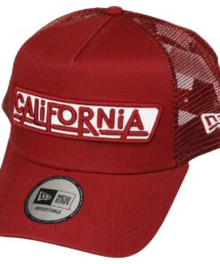 【New Era + California A Frame Adjustable Trucker Cap + USA Patch + Casual Wear + Comfortable Fit + Adjustable Size + Uni
