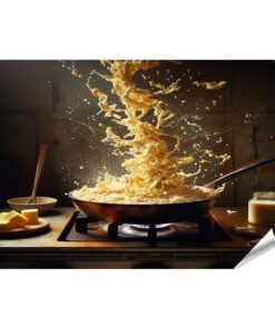 Islandburner Photo XXL Poster Koch Bereitet Nord italienisches Reis Creme Risotto mit Zaffron Premium Fotos