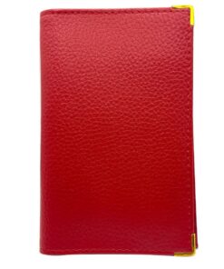 Charmoni - Porte-Papiers Voiture en Cuir Rouge - Pratique pour Automobilistes - Idéal pour Clés et Document - 15,5x10cm