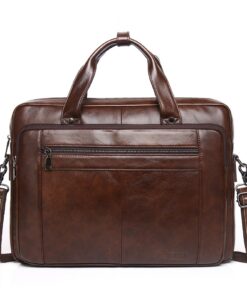 Sacoche BAIGIO pour ordinateur portable en cuir pour homme - Sac à main - Sac à bandoulière vintage - Protection de l'ap