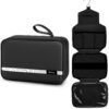 Maliton Grande Trousse de Toilette Pliable Imperméable pour Homme et Femmes Voyage Noir Maliton Sac de Voyage Pliable
