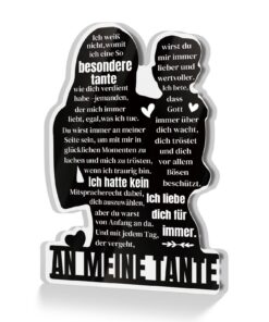 Puissance Émotionnelle Plaque Acrylique "An Ma Tante" - Cadeau Perso - Décoration de Maison pour Femme