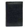 LOLUNA Grande Portefeuille en Cuir Vachette pour Homme et Femme - Noir | 4 Volets Pratique | Idéal pour Carte Grise - Pe