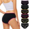 Culottes Femme Coton OEKO-TEX STANDARD 100Stretch Taille Basse Lot de 6 Femmes