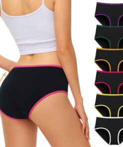 Culottes Femme Coton OEKO-TEX STANDARD 100Stretch Taille Basse Lot de 6 Femmes