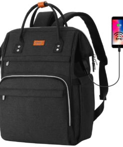 Sac à Dos Femme Portatif pour Ordinateur Portable 15,6 Pouces Noir,Véhicule de Chargement USB et Protection RFID pour Ét