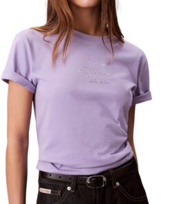 Calvin Klein Tee-Shirt Femme - Manches Courtes - Col Ras-du-Cou Classique - Confortable et Élégant - Essentials Sizes S-