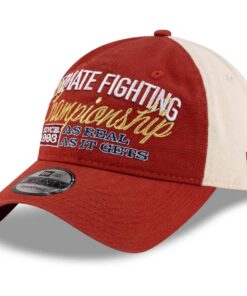 New Era Chapeau Unisexe 9Twenty UFC MMA Lavé à la Pierre Rouge - Cap Sportif Homme/Femme Élégant et Confortable