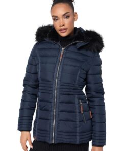 Veste d'hiver chaude Navahoo pour femme avec fourrure en peluche B900 - Élégante et Warm - Tailles Disponibles