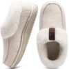 COFACE Chaussures de maison chaussons fermés pour femme - Chauds et moelleux - Doublure en fourrure - Anti-dérapants - B