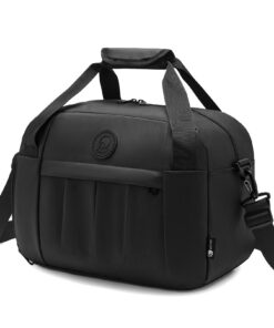 Sac de Voyage KSIBNW pour Avion Femmes et Hommes Noir Souple et Pliable avec Compartiment de Chaussures grande Capacité