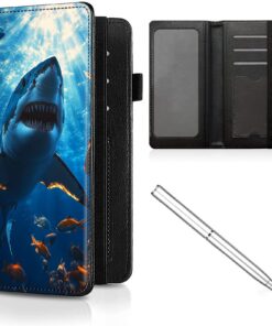 Étui de chéquier Decahouy en cuir avec blocage RFID et fente pour carte de crédit pour homme et femme