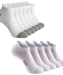 DKDDSSS Chaussettes Homme 10 Paires Blanc pour Running, Travail et Randonnées, Taille 39-47
