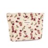 Fycyko Sac de Maquillage Voyage Imprimé Fleurs pour Femmes - Beige
