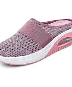 GYCF Chaussures de Marche pour diabétiques Respirantes avec Coussin d'air, Baskets de Marche en Plein air, Rose, 40EU G