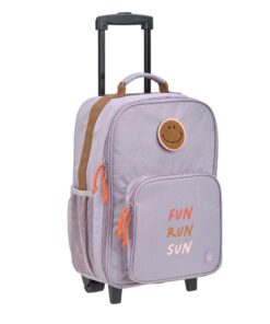 Valises Lässig pour Enfants Trazione Lilac avec Barre Télescopique et Roulettes pour Voyage Bagages à Main/Trolleys pour