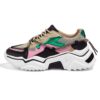 Baskets LUCKY STEP Femme Plateforme Chaussures Rétro Daily Usage Comfortable Multicolored Blocks