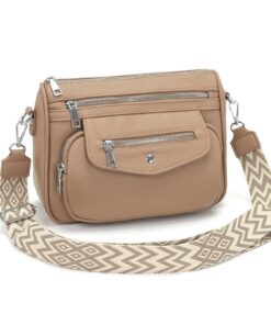YISUOHOOM Sac Bandouliere Femme Trendy Multipoches Noir 5 Poches Zippées 7 Compartiments Mode Femme