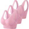 Uwdiohq Lot de 3 Soutien-Gorge avec Armature et Dentelle pour Femmes, Tailles Grandes, Lingerie Classique en Couleur Pur