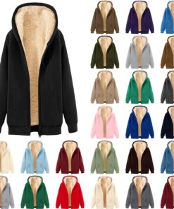 Générique Veste Polaire Femme Chic Hiver Thermique Avec Poches