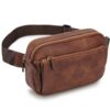 Sac Banane Cuir PU vonxury Homme Femme Course Randonnée