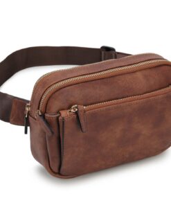 Sac Banane Cuir PU vonxury Homme Femme Course Randonnée