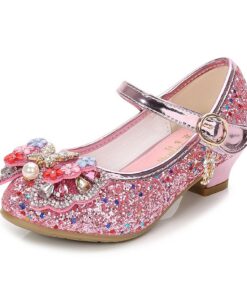 Sandales en caoutchouc Cristal bling pour bébé fille - Pieds nus - Enfant