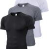 SPVISE T-shirt de compression à manches courtes pour homme - Haut de sport Cool Dry Athletic - Sous-vêtement pour le spo