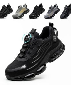 Gugifcto Chaussures de Sécurité Hommes Femmes Antidérapante Légère avec Embout en Acier 36-46 EU pour Travailleurs