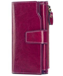 Portefeuille Femme Cuir Grande Capacite RFID Blocage Femmes