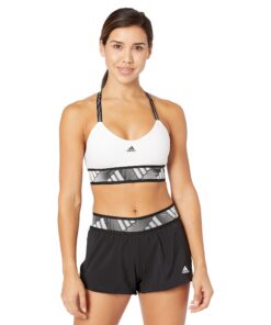 Adidas All Me Adilife Bras Blancs/Noirs pour Femmes en Gros Tailles en Élevage Intérieur Élastique et Supportant LG