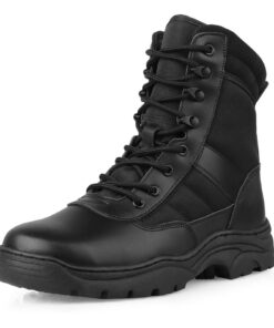 QUNLON Bottes Militaire Homme Antidérapante et Antiboucle de Genou Botte Tactique Airsoft Bottes de Combat