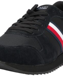 Tommy Hilfiger Homme Baskets De Running Élevées En Cuir Durable Mode de Running Sportif Fonctionnel Taille Locale Cherch