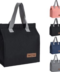 Yikki Sac Isotherme Repas Isotherme Réutilisable Lunch Bag Étanche Homme Femme Enfant Travail Bureau École Pique-Nique V
