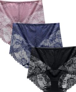 BLKDOTS Culottes Taille Haute en Dentelle pour Femme - Sexy et Complicite - Lot de 3 Tailles Disponibles