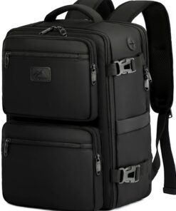 LYNXCHER Sac à Dos Voyage pour Cabine Avion Noir S pour Femme et Homme avec Ordinateur Portable 14 Pouces (40x20x25, 20L