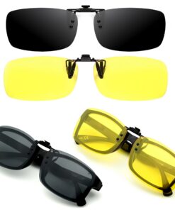 CREYESTAL Clip Lunettes de Soleil Polarisées pour Homme et Femme, Ultra Légers et Relevables, 100% Anti-UV et Certifiés