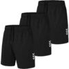 Short de Sport Kuzwufs Homme Lot De 3 Séchage Rapide Course d'Entraînment Court Pantalon Fitness Gym avec Poches