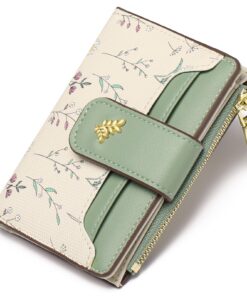 GAEKEAO Petit Portefeuille Femme Cuir Bifold | Protection contre la Compagnie RFID | Titulaire de Cartes avec Fenêtre d'
