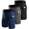Niksa Lot de 3 Shorts de Compression à Séchage Rapide et Respirant pour Hommescyclistes et Runners