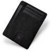 AKIELO Portefeuille Homme RFID Blocage Minimaliste – Porte Cartes Ultra Fin pour Hommes – Offre avec Coffret Cadeau (Col