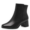 Tamaris Comfort bottines femme talon haut cuir bloc pour pieds fatigués en voyage