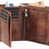 Fa.Volmer Portefeuille en cuir de buffle véritable : Grande protection RFID certifiée TÜV pour tous les utilisateurs I S