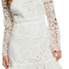 Robe courte Morgan ajustée dentelle Off-White 36.myapplication