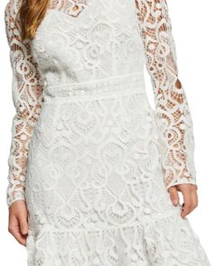 Robe courte Morgan ajustée dentelle Off-White 36.myapplication