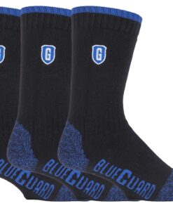BLUE GUARD Durables Chaussettes Travail Hommes | Durable Chaussettes avec Talon Renforcé | 3 Paires Coton Chaussettes Tr