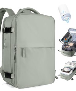 Sac à Dos Voyage Ryanair Wizz air Easyjet avec Pompe et Compartiment Chaussures Bagage Cabine 40x25 Woman Man Sous Vide