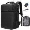 MEGABACK Airback sac à dos imperméable 70l avec compression sous vide, pour voyageurs modernes, noir, avec pompe et serr